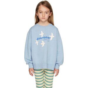 TINYCOTTONS Kids Santorini Birds Sweatshirt Size 4Y Blue